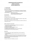 Organizacion de una fiesta administración.