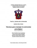 Técnicas para manejar la entrevista psicológica.