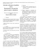 Artículo referente al análisis de la Resistencia a la tracción para el acero y aluminio