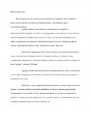 Porter, plan operativo