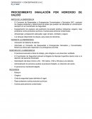 PROCEDIMIENTO INHALACIÓN POR HIDROXIDO DE CALCIO