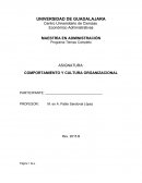 COMPORTAMIENTO Y CULTURA ORGANIZACIONAL