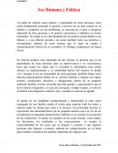 Ser Humano y Poliítica