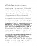 El tema central del texto se basa en los derechos humanos.Kant