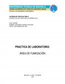 PRACTICA DE LABORATORIO ÁREA DE FUMIGACIÓN
