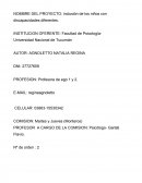 Inclusión de los niños con discapacidades diferentes.