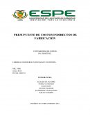 PRESUPUESTO DE COSTOS INDIRECTOS DE FABRICACIÓN