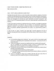 CASOS Y PRUEBA SOLEMNE 1: MARKETING OPERATIVO UDP. Página 1