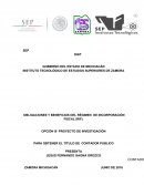 OBLIGACIONES Y BENEFICIOS DEL RÉGIMEN DE INCORPORACIÓN FISCAL (RIF).