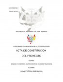 DISEÑO Y CONTROL DE PROYECTOS DE CONSTRUCCIÓN