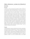 Objeto, distionciones y metodos de la filosofia del derecho.