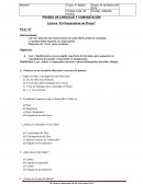 PRUEBA DE LENGUAJE Y COMUNICACIÓN Lectura “El Chupacabras de Pirque”