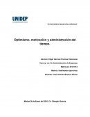 Optimismo, motivación y administración del tiempo