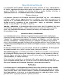 Tipos de materiales.