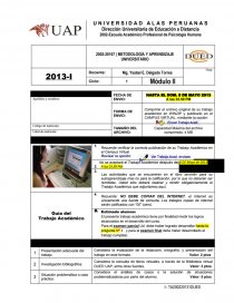 METODOLOGÃA Y APRENDIZAJE UNIVERSITARIO. Página 1