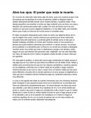 Abre tus ojos: El poder que mata la muerte.