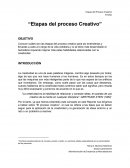 Ensayo - “Etapas del proceso Creativo”