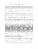 Planificación turística en tiempos de incertidumbre.