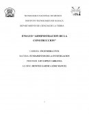 Ensayo “Administracion de la construccion”