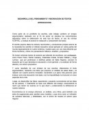 DESARROLLO DEL PENSAMIENTO Y RECREACION DE TEXTOS
