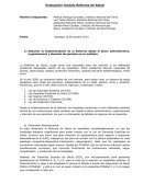 Evaluación modulo Reforma de Salud
