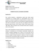 PERSPECTIVAS DE LOS GRUPOS DE INTERÉS.
