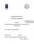 Como influyen las reuniones al final de la jornada en la productividad