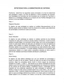 ESTRATEGIAS PARA LA ADMINISTRACIÓN DE CARTERAS