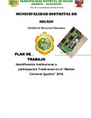 Identificación Institucional y participación Tradicional en el “Martes Carnaval Iguaino” 2016