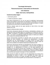Telecomunicaciones e intercambio de información entre Sistemas. Página 1