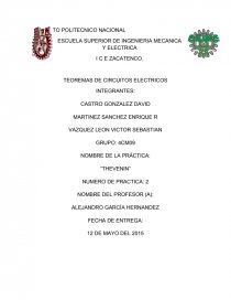 LOS TEOREMAS DE CIRCUITOS ELECTRICOS. Página 1