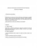 Control de inventarios para una consultoría de servicios financieros.
