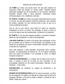 LOS SIGNOS DE PUNTUACIÓN - APUNTES.