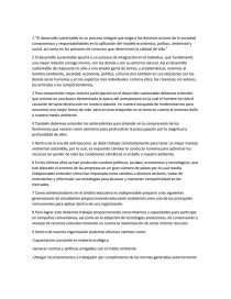 El desarrollo sustentable es un proceso integral que exige a los distintos actores de la sociedad compromisos. Página 1