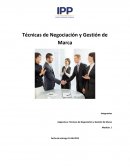 Écnicas de Negociación y Gestión de Marca.
