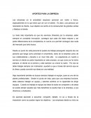 Ensayo aportes para la empresa