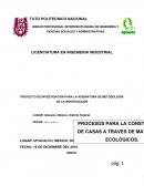 PROYECTO DE INVESTIGACION (CASAS ECOLOGISTAS).