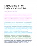 Tema Publicidad en los trastornos alimenticios.