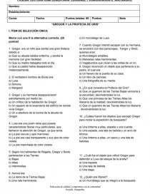 PRUEBA LECTURA COMPLEMENTARIA LENGUAJE Y COMUNICACIÓN 8° AÑO BÁSICO. Página 1