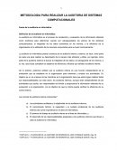 METODOLOGIA PARA REALIZAR LA AUDITORIA DE SISTEMAS COMPUTACIONALES