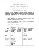 PLAN ANUAL DE LA COMISION DE ALIMENTACIÓN SANA Y ACTIVIDAD FÍSICA CICLO ESCOLAR 2014-2015