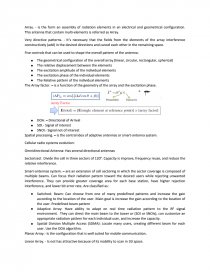 Array. - is the form an assembly of radiation elements in an electrical and geometrical configuration. This antenna that contain multi-elements is referred as Array.. Página 1