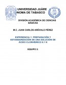 En la siguiente práctica se busca aprender a calcular la normalidad de las soluciones así como a prepararlas y estandarizarlas.