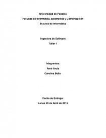 Taller de Ingeniera de Software. Página 1