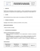 Proc de Seleccion y EVal de Provvedores.