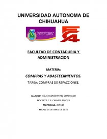 TAREA: COMPRAS DE REFACCIONES... Página 1