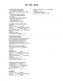 ALL I ASK- ADELE (Actividades sobre la letra).