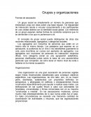 Grupos y organizaciones Formas de asociación