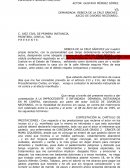 Una contestacion de divorcio