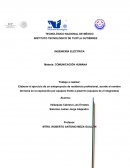COMUNICACIÓN HUMANA. anteproyecto de residencia profesional